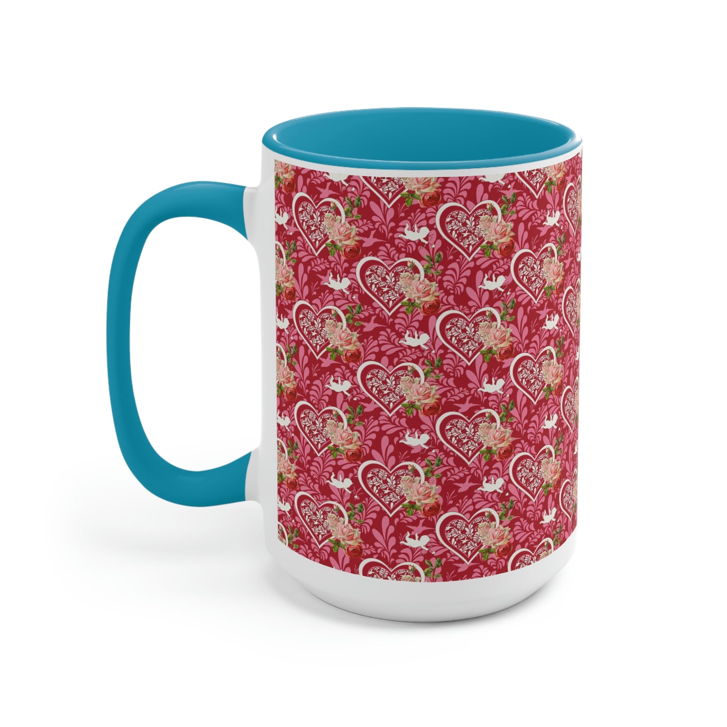 Valentine Two-Tone Coffee Mugs, 15oz