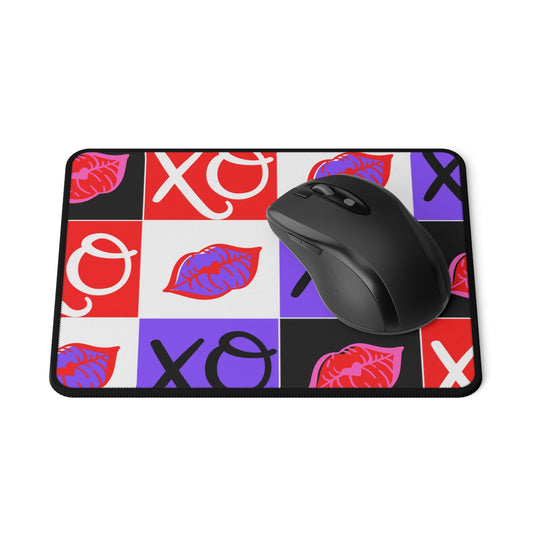 Hugs and Kisses Red Non-Slip Mouse Pads