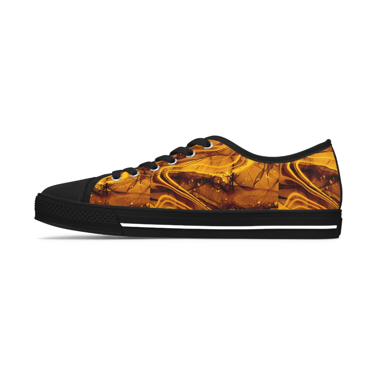 Marble Brown Women's Low Top Sneakers