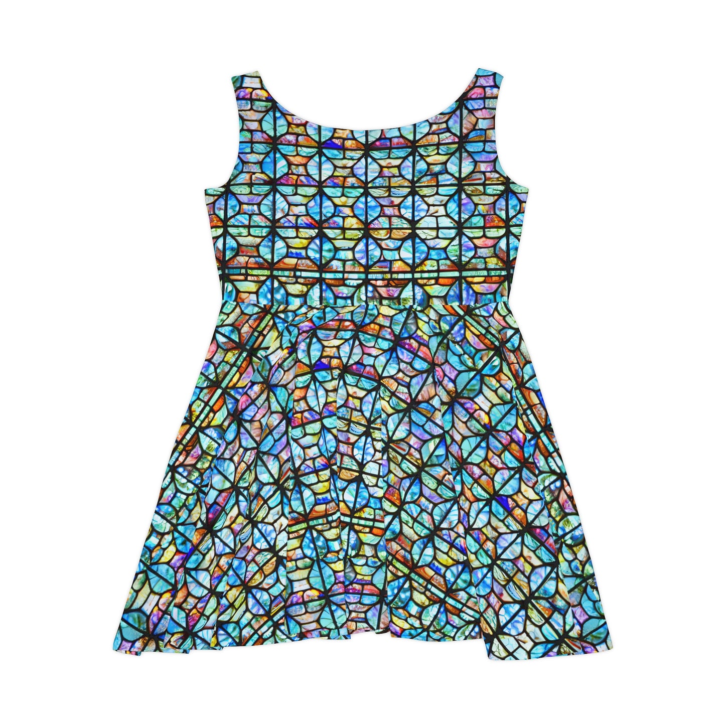 Mosaic Blue Women's Skater Dress