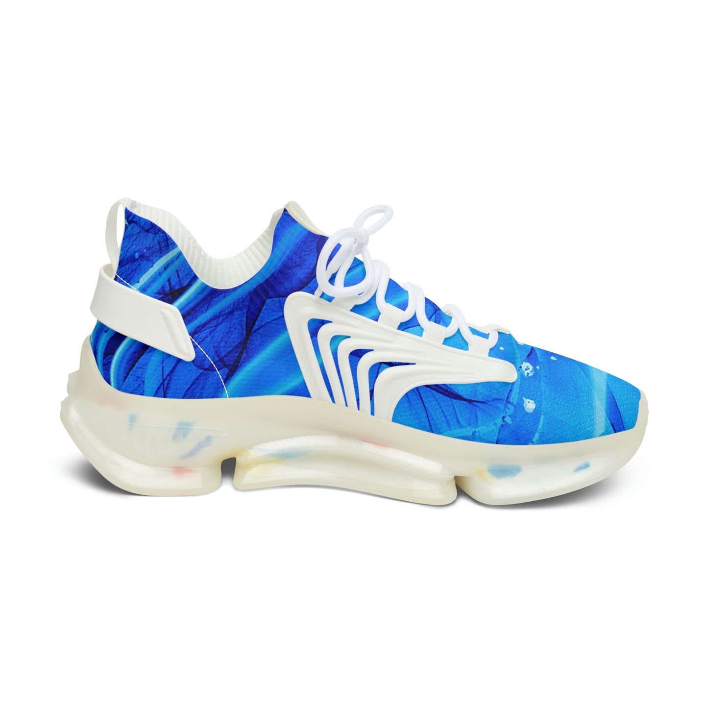 Marble Blue Women's Mesh Sneakers