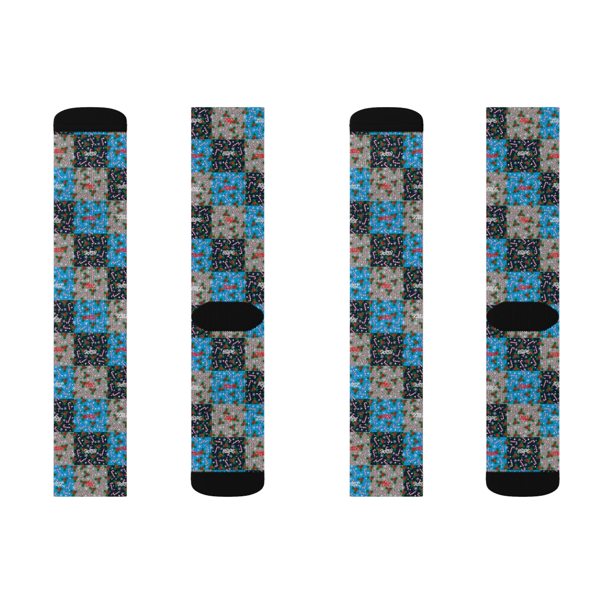 Sublimation Socks xmas blue