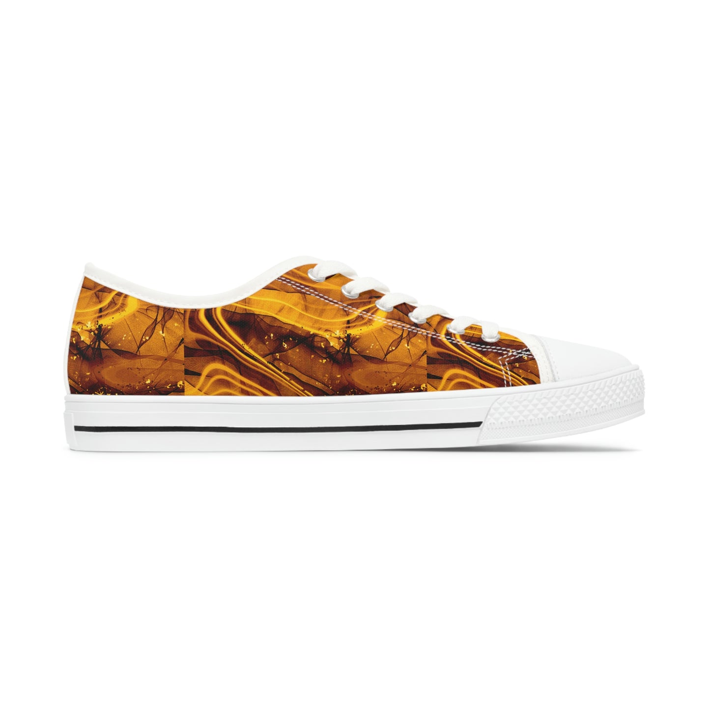 Marble Brown Women's Low Top Sneakers