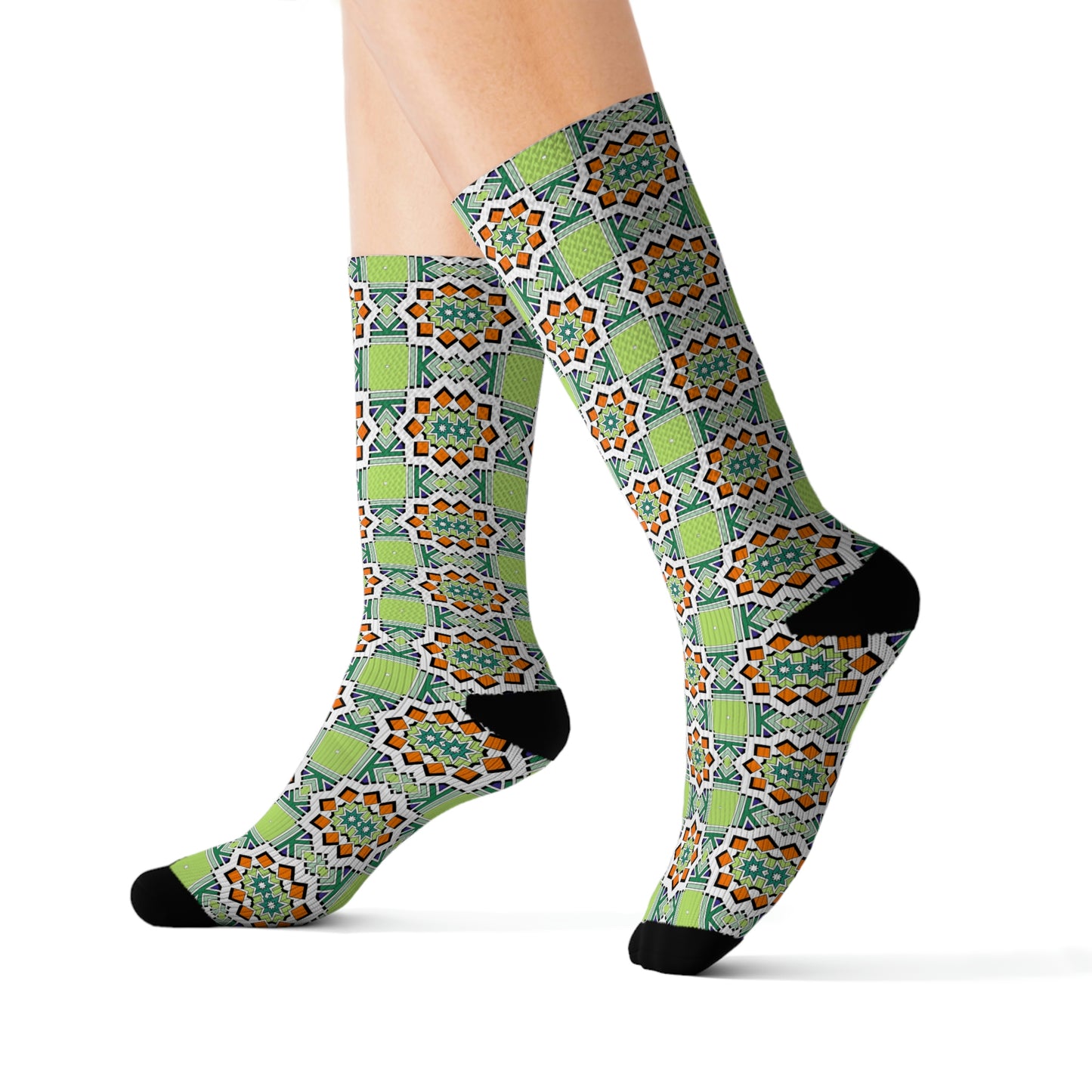 Green Mix Sublimation Socks