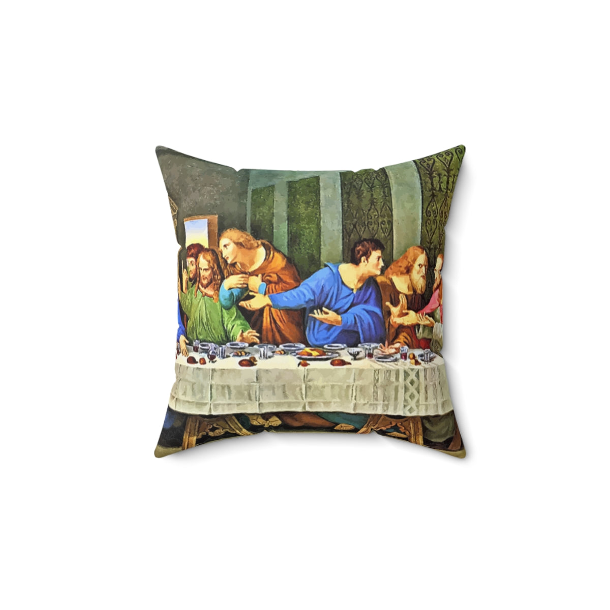 Last Supper Spun Polyester Square Pillow