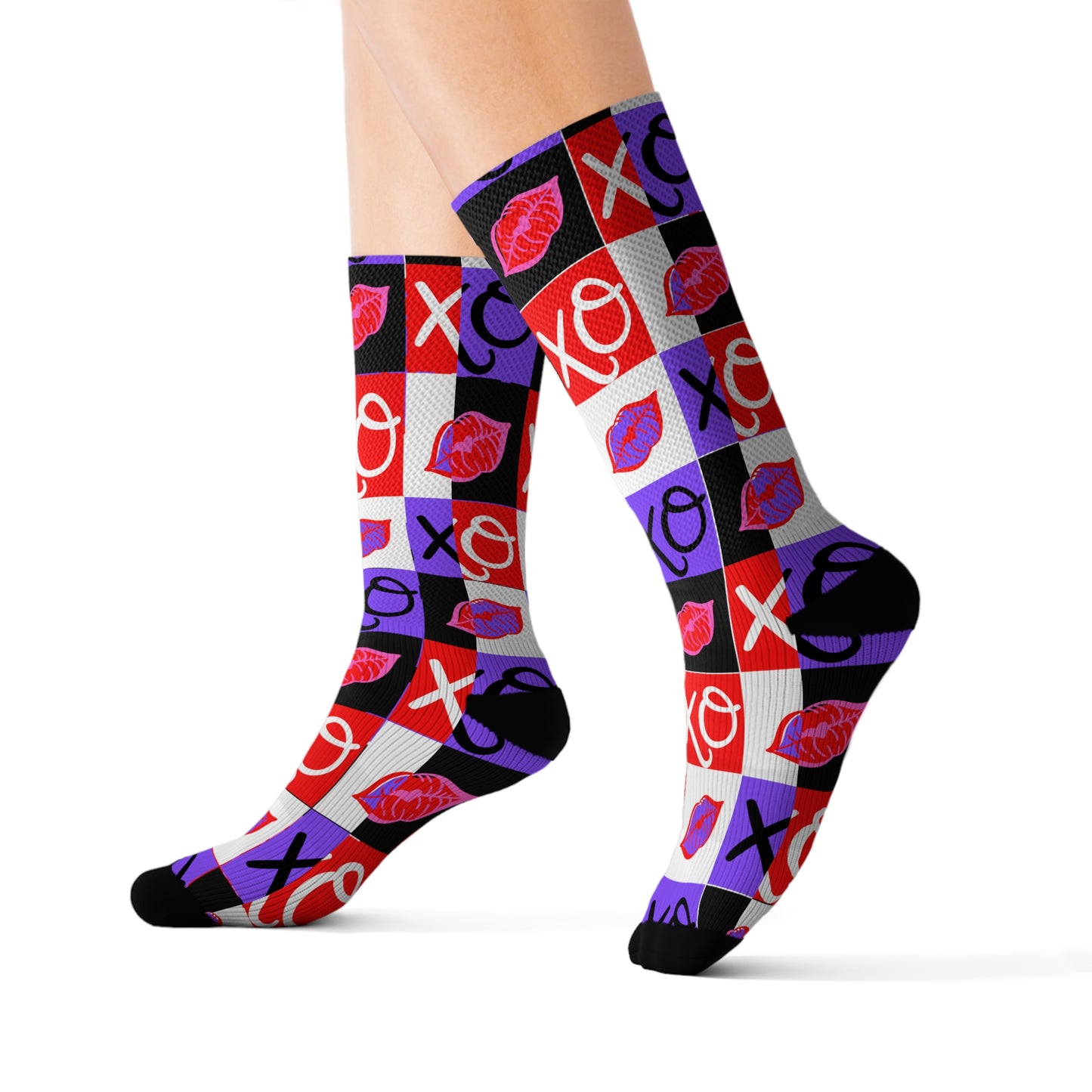 Hugs and Kisses Sublimation Socks