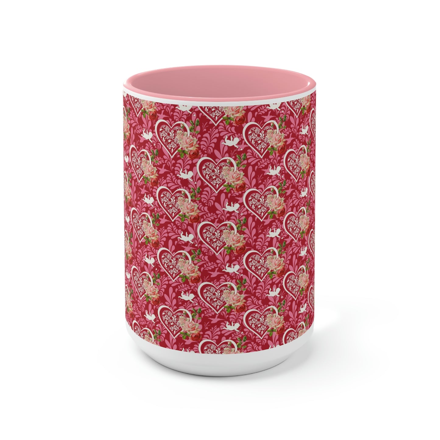 Valentine Two-Tone Coffee Mugs, 15oz