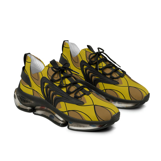 Yellow Brown Men's Mesh Sneakers