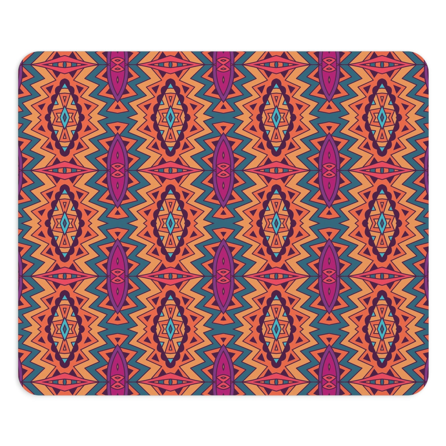 Orange Mandala Mouse Pad