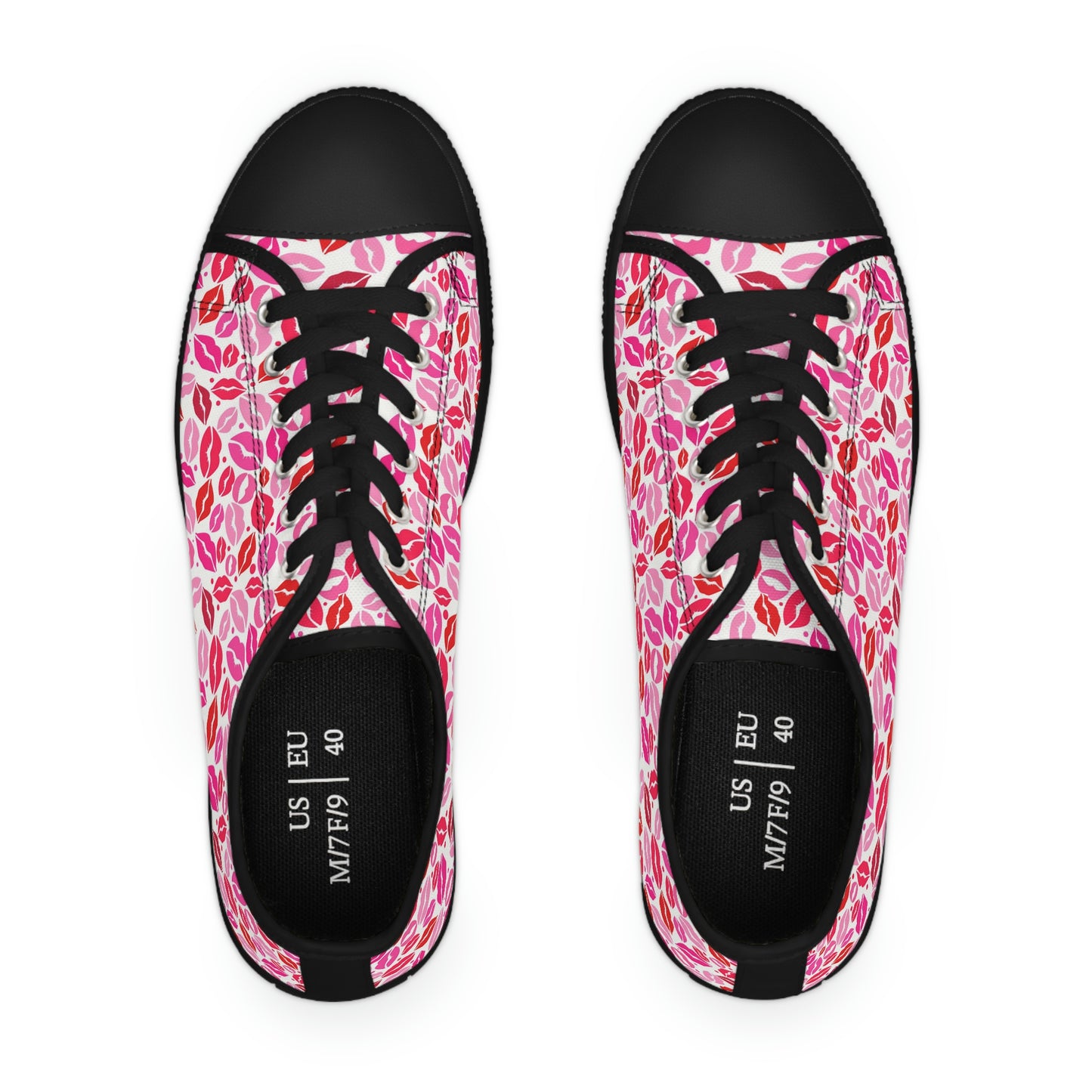 Valentine Kisses Women's Low Top Sneakers