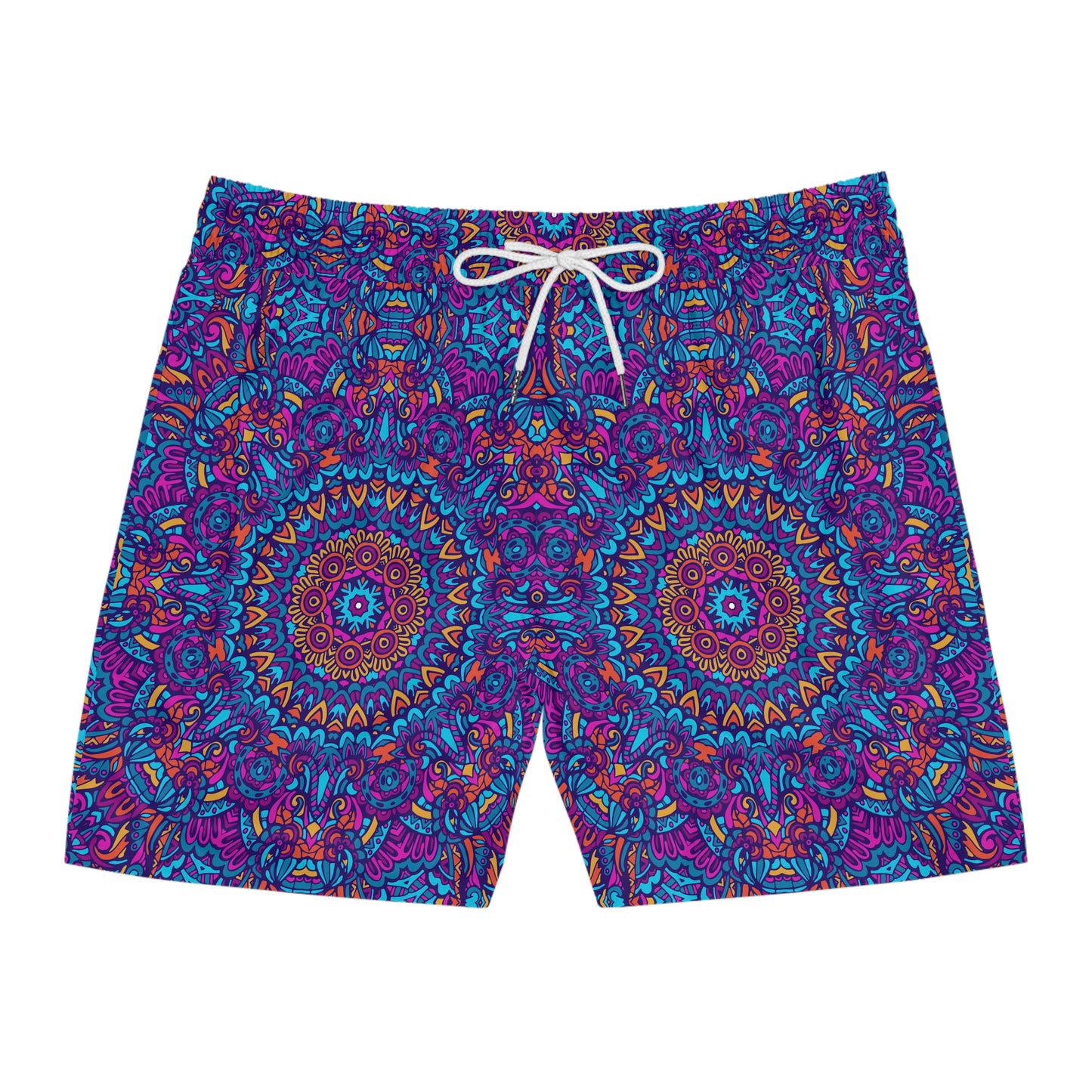 Mandala Blue Men's Mid-Length Swim Shorts