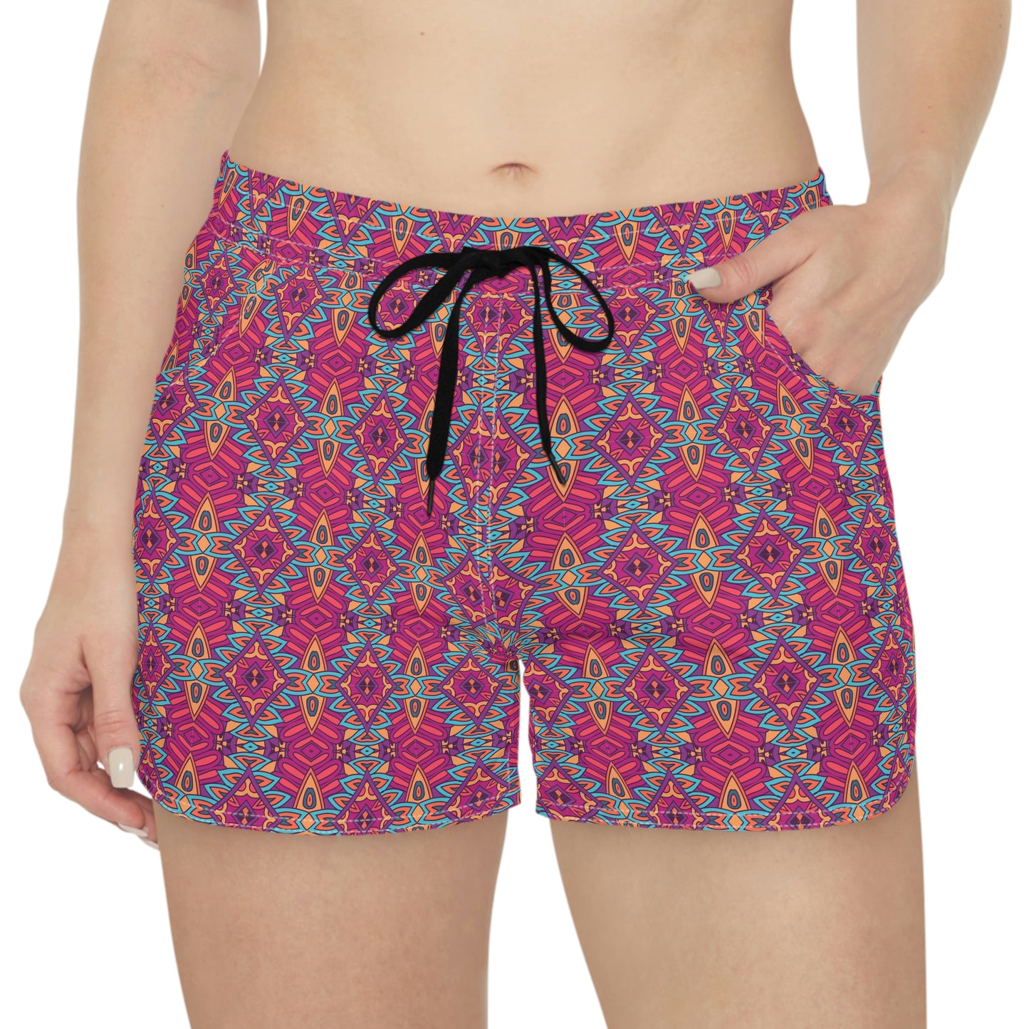 Mandala Pink Women's Casual Shorts