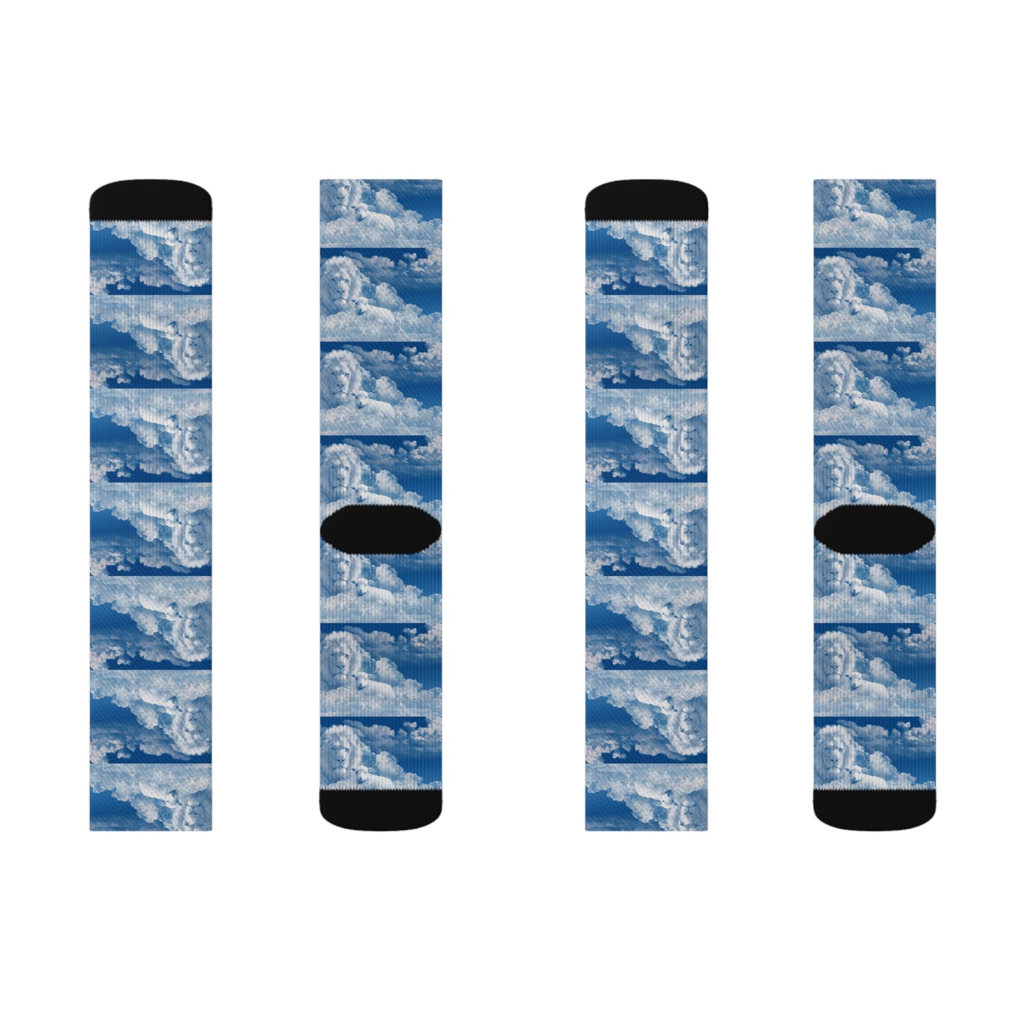 Lion Blue Sublimation Socks