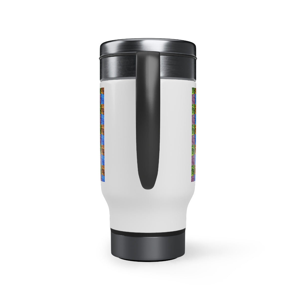 Marble Stainless Steel Travel Mug with Handle, 14oz