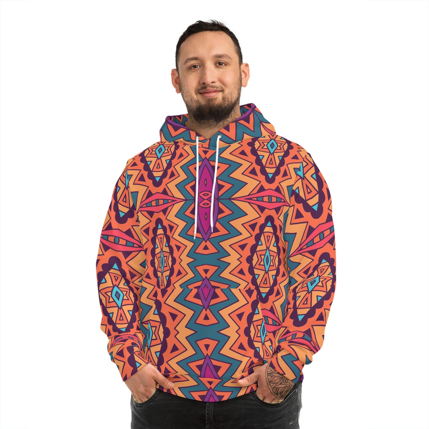 Mandala Orange Fashion Hoodie