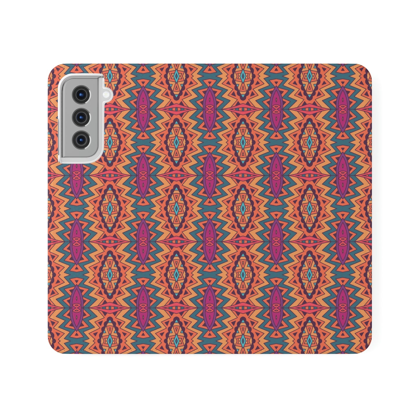 Orange Mandala Flip Cases