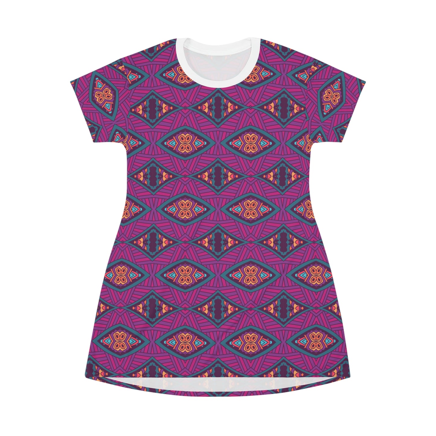 Mandala Purple T-Shirt Dress