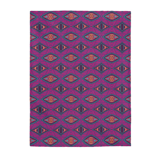 Purple Mandala Velveteen Plush Blanket