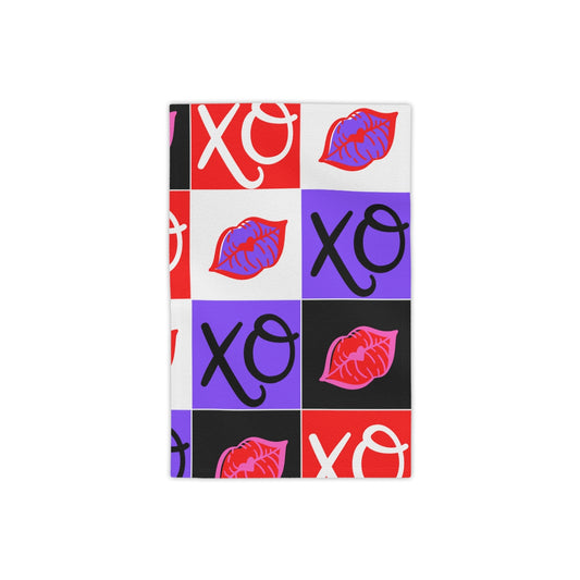 Hugs and Kisses Red Beach Towels