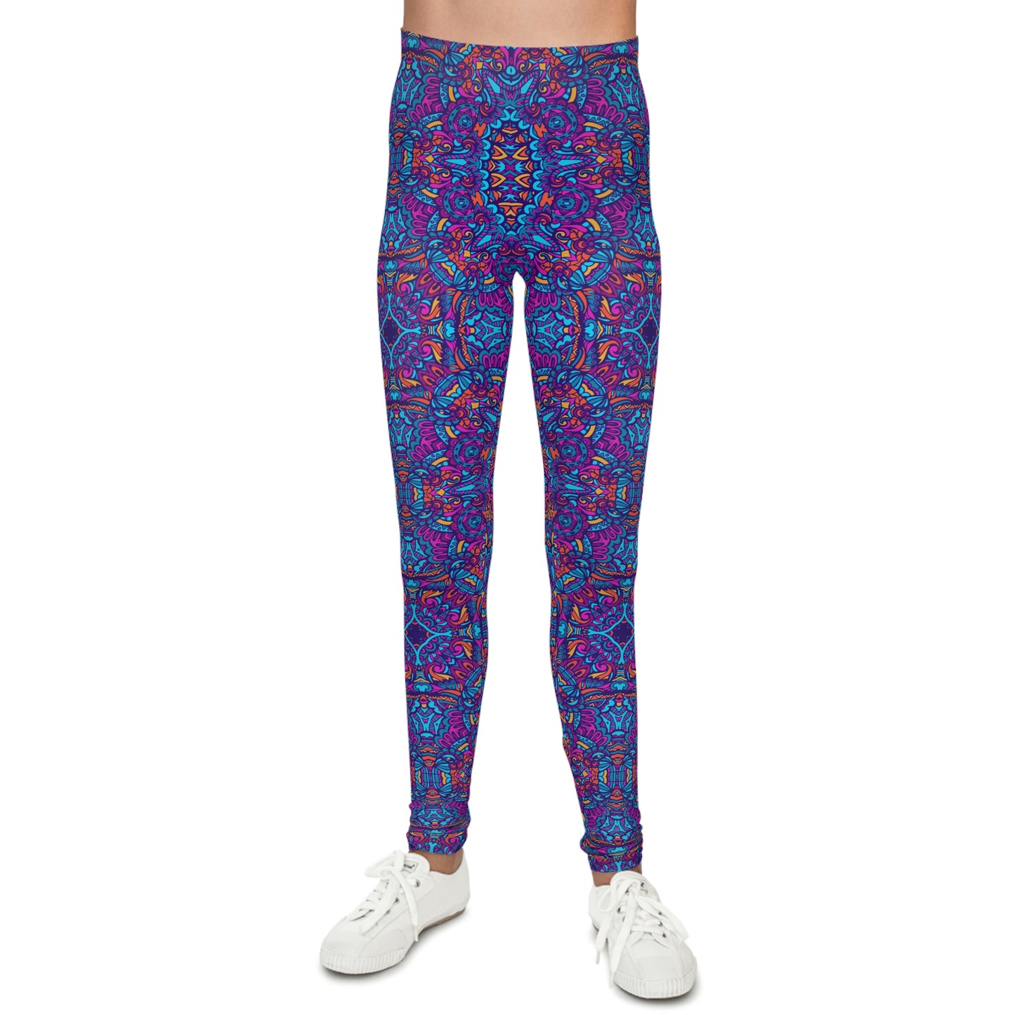 Mandala Blue Youth Leggings