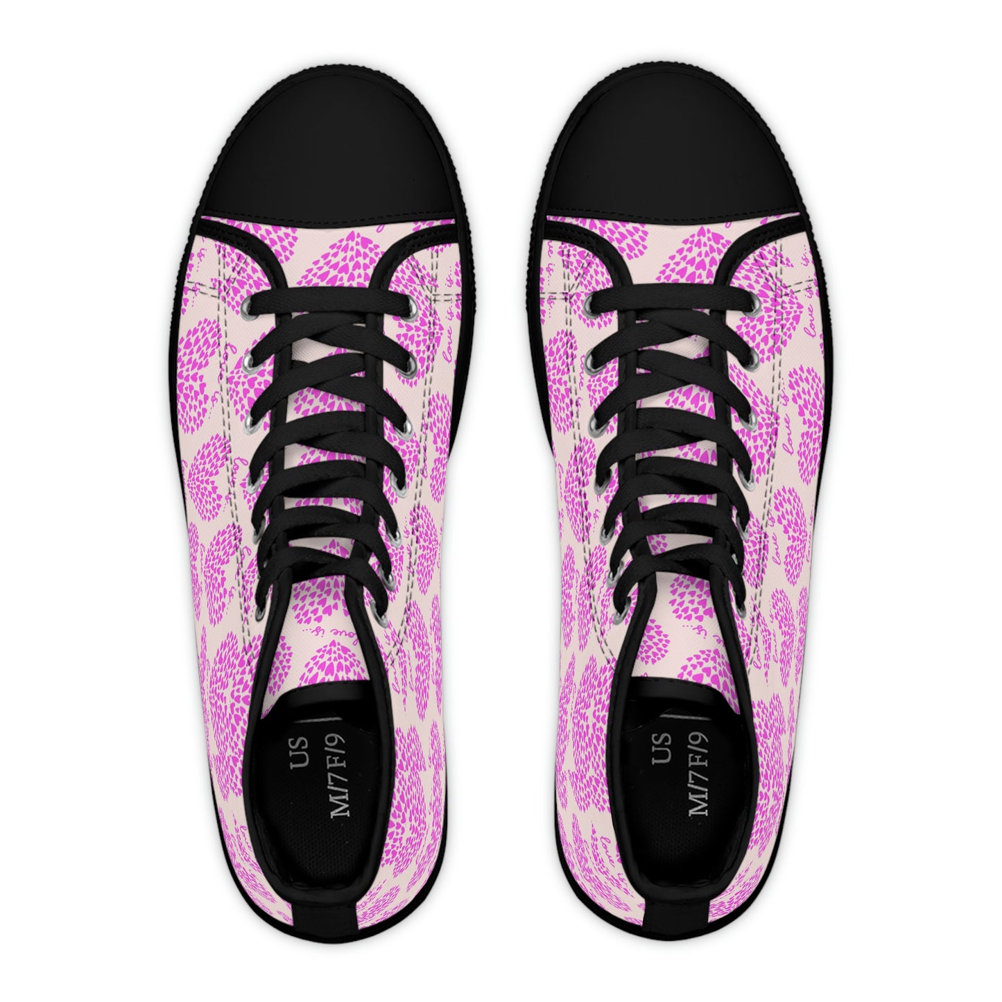 Valentine Purple Heart Women's High Top Sneakers