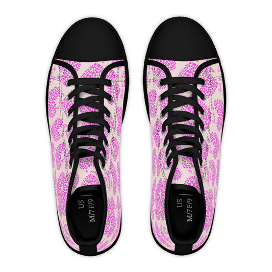 Valentine Purple Heart Women's High Top Sneakers