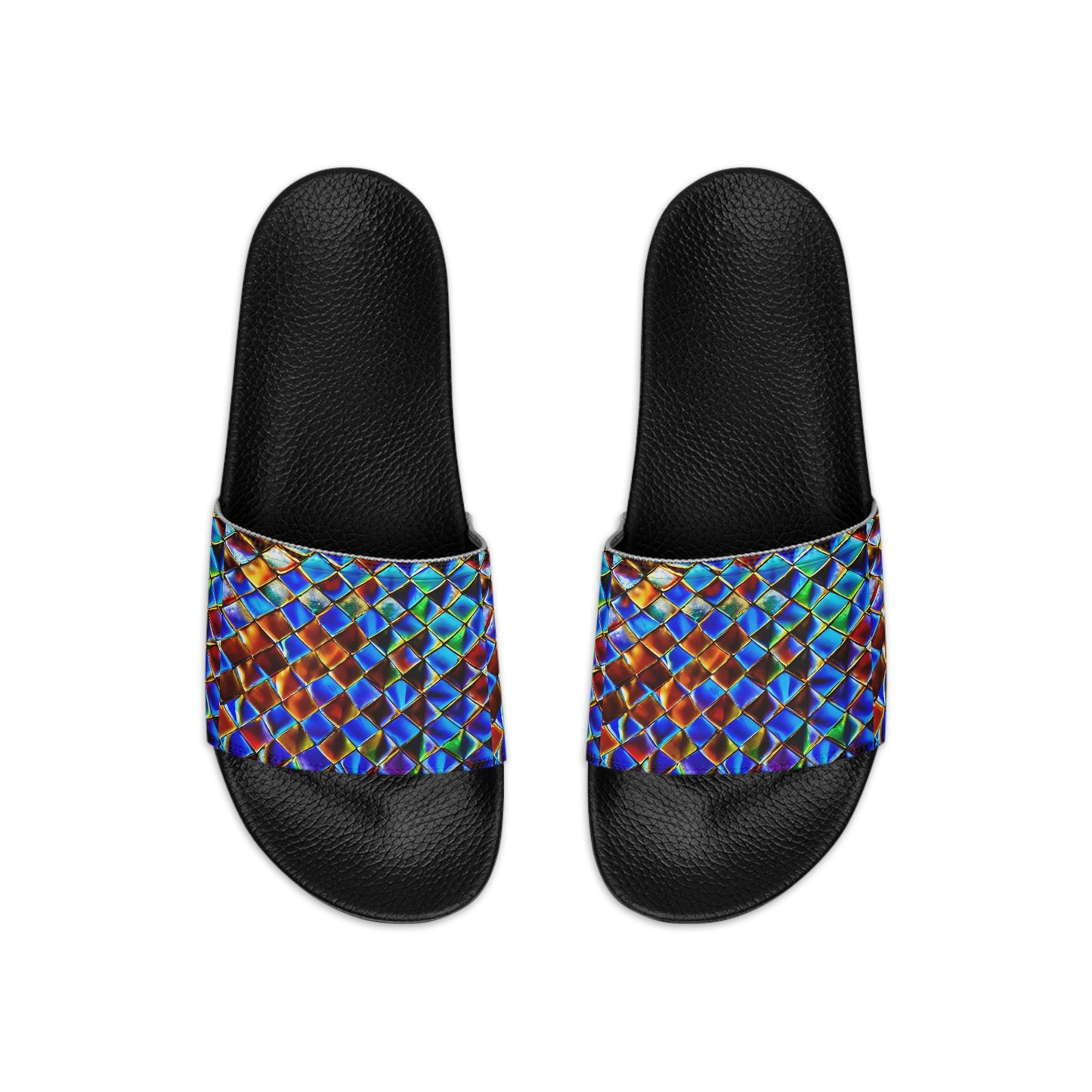 Mosaic Blue Women's Slide Sandals