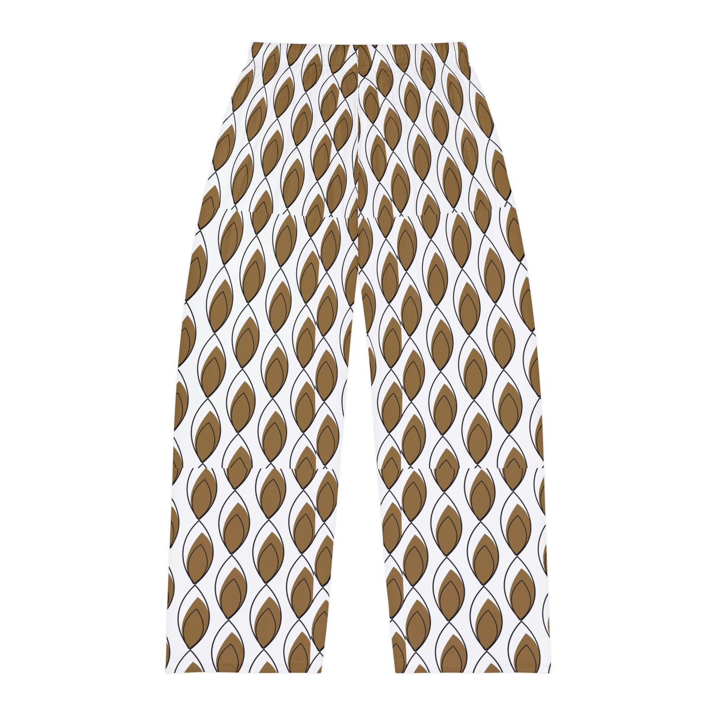 Brown White Men's Pajama Pants