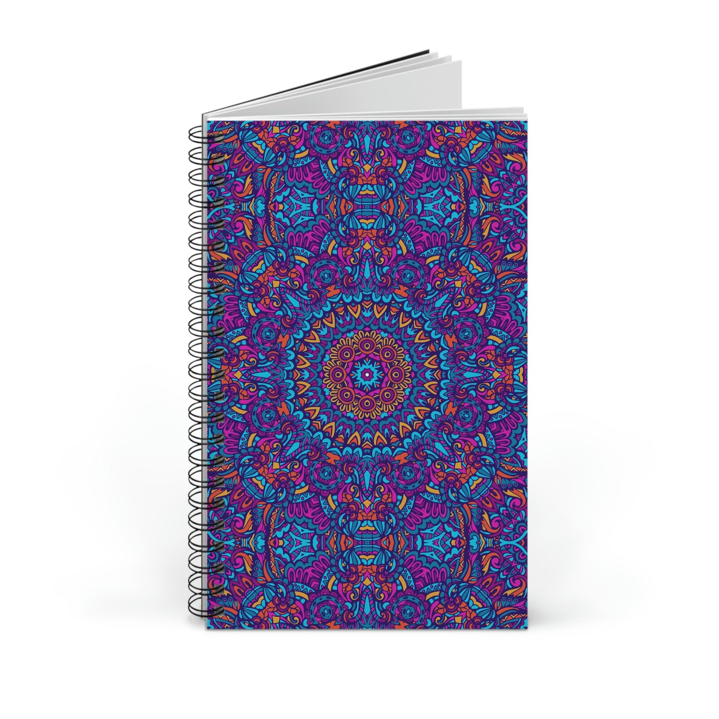 Blue Mandala Spiral Journal