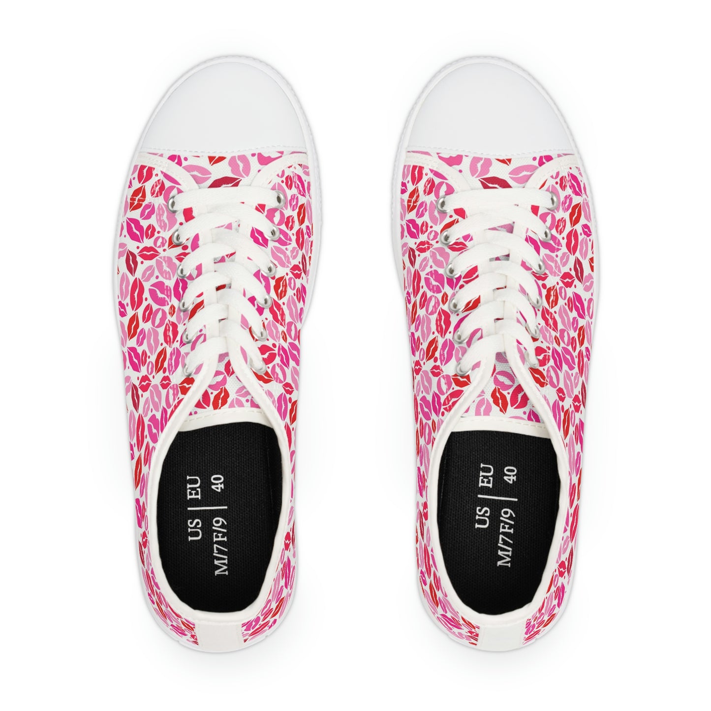 Valentine Kisses Women's Low Top Sneakers