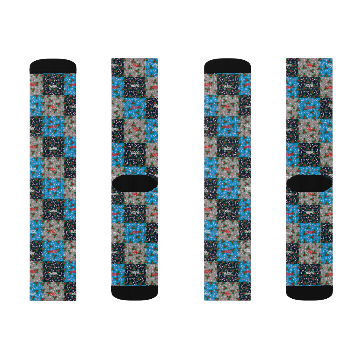 Sublimation Socks xmas blue