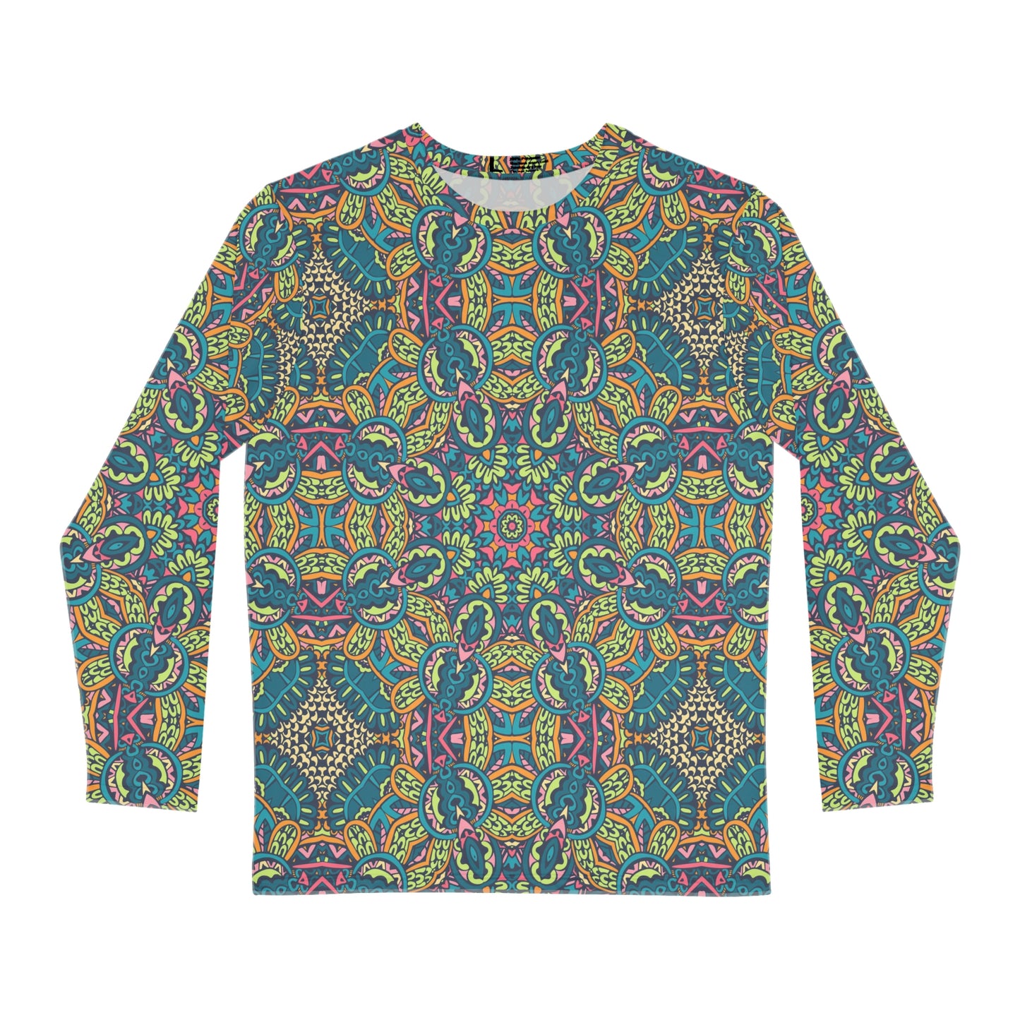 Mandala Green Men's Long Sleeve Shirt