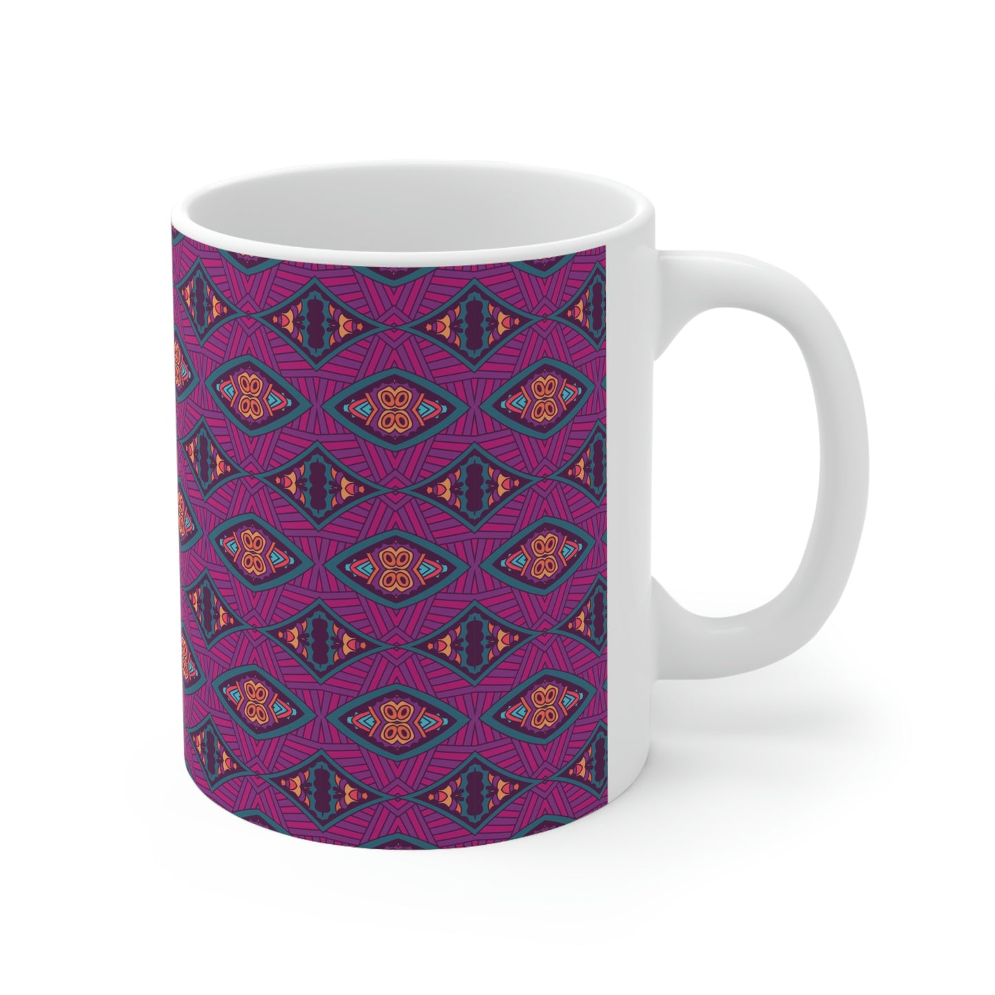 Purple Mandala Ceramic Mug 11oz