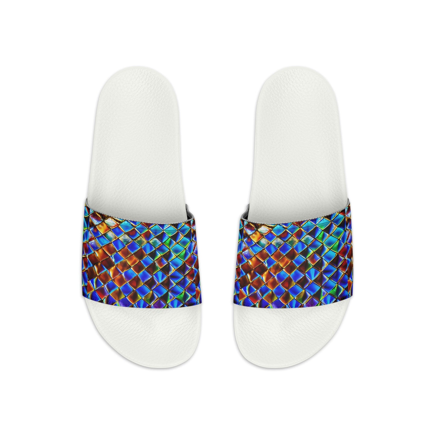 Mosaic Blue Women's Slide Sandals