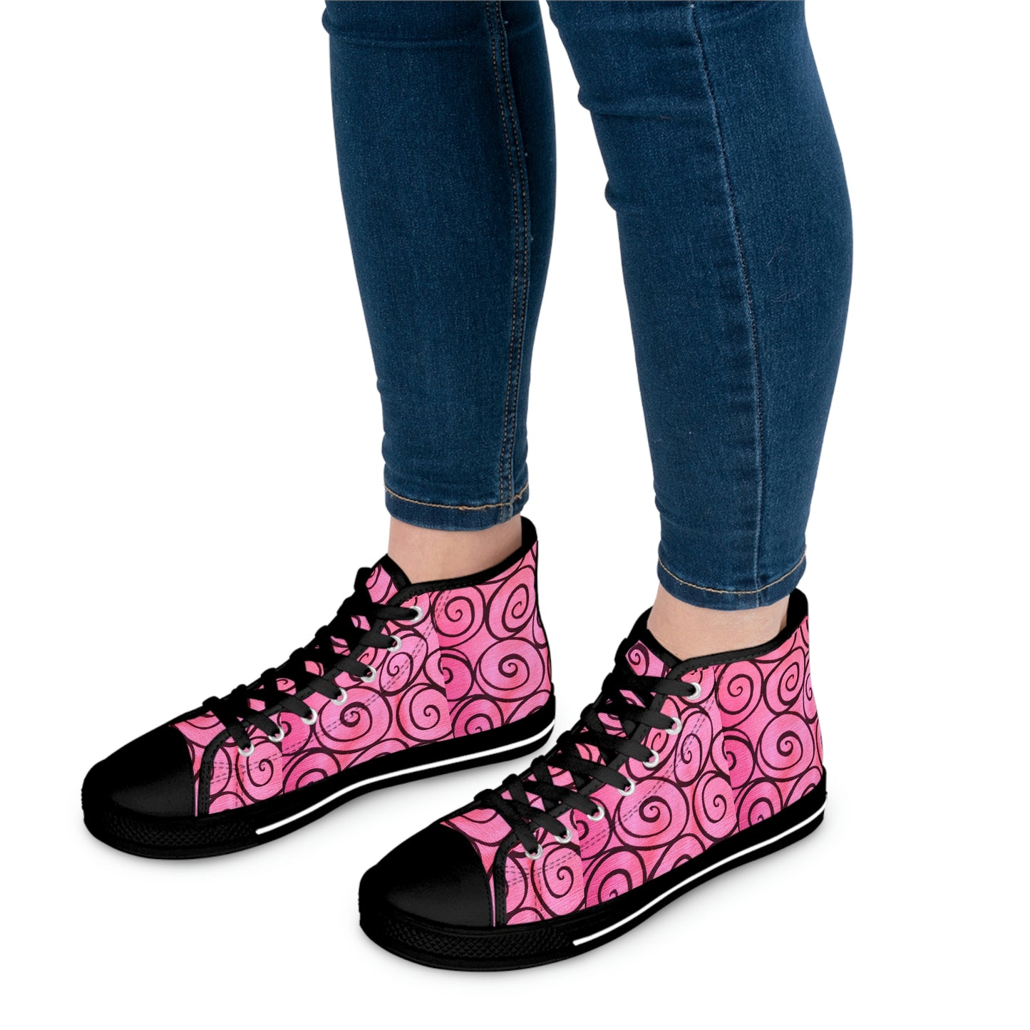 Pink Women's High Top Sneakers