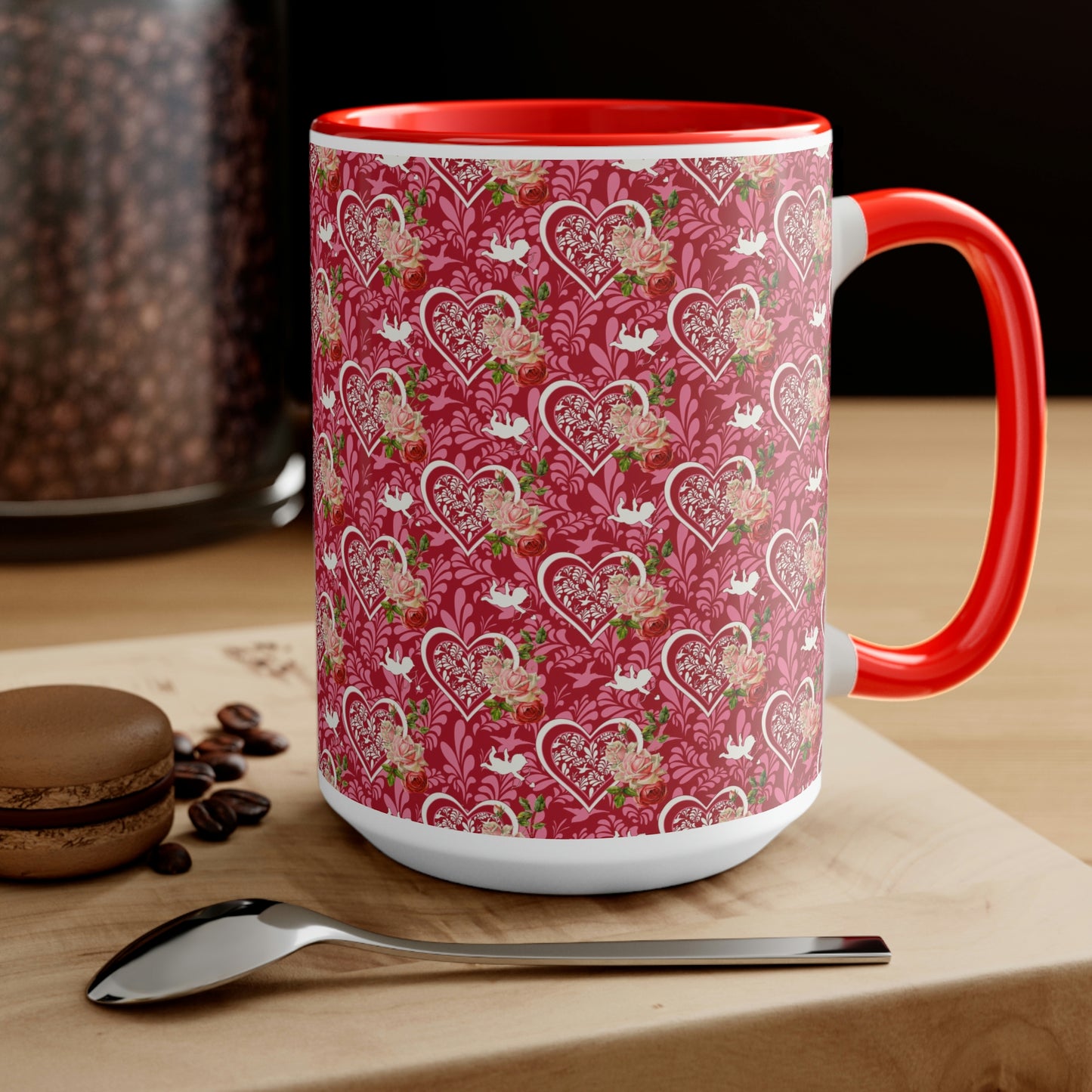 Valentine Two-Tone Coffee Mugs, 15oz