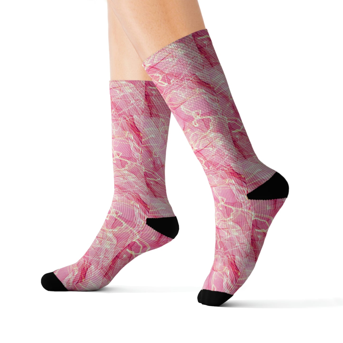 Pink Sublimation Socks