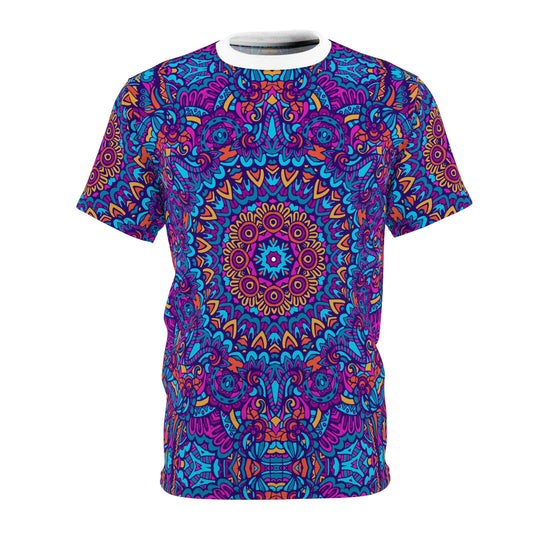 Mandala Blue Unisex Cut & Sew Tee