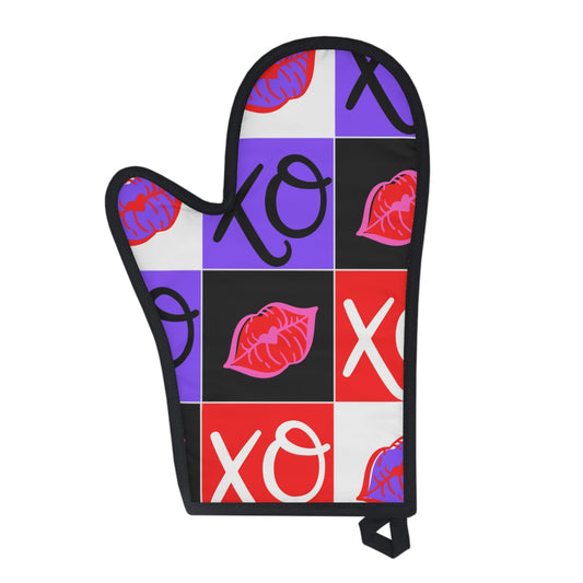 Hugs and Kisses Red Oven Glove