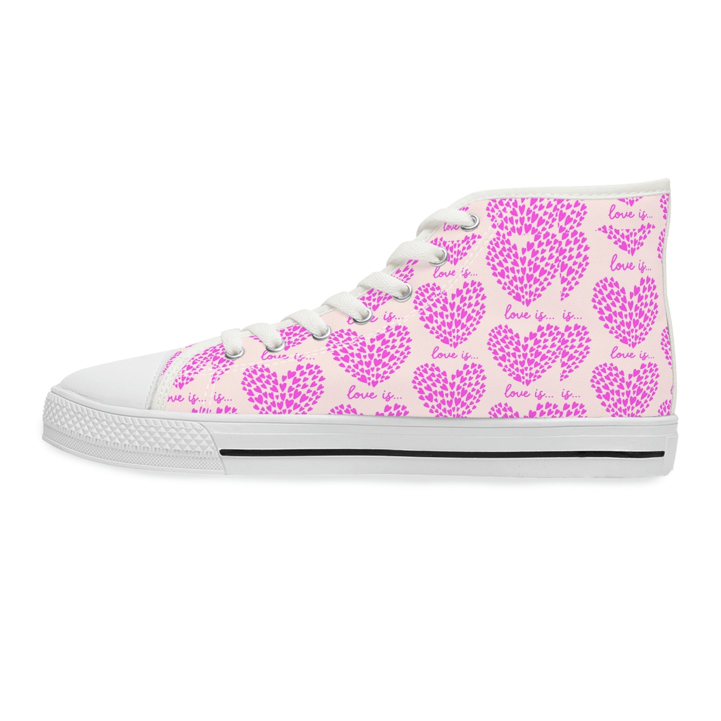 Valentine Purple Heart Women's High Top Sneakers