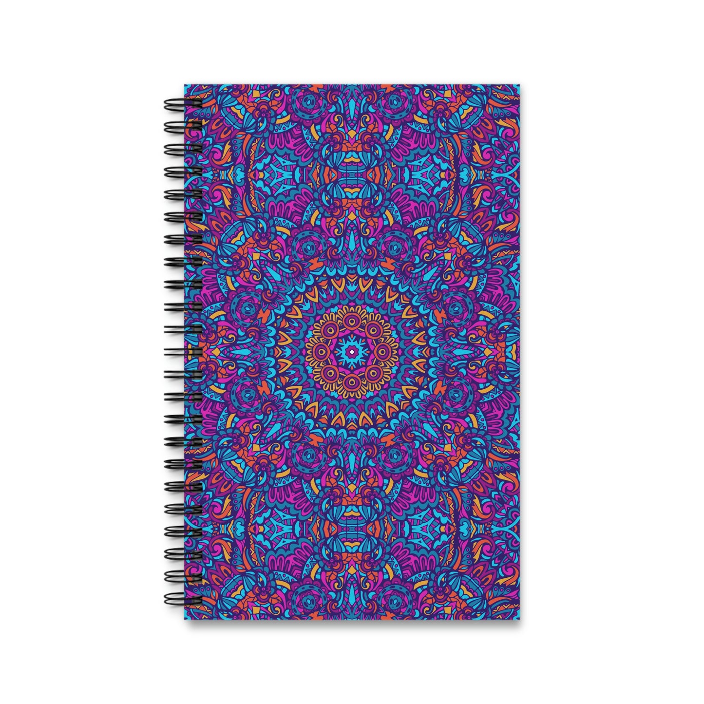 Blue Mandala Spiral Journal