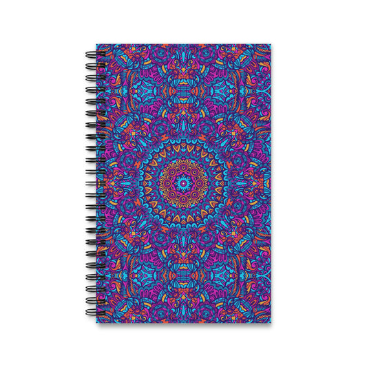 Blue Mandala Spiral Journal