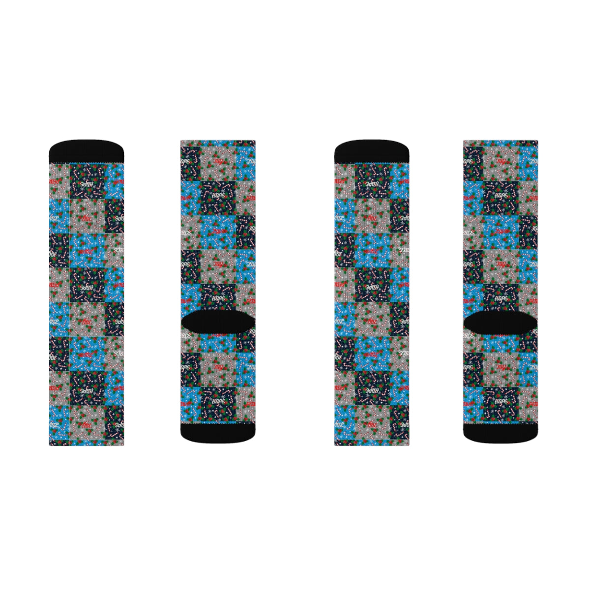 Sublimation Socks xmas blue