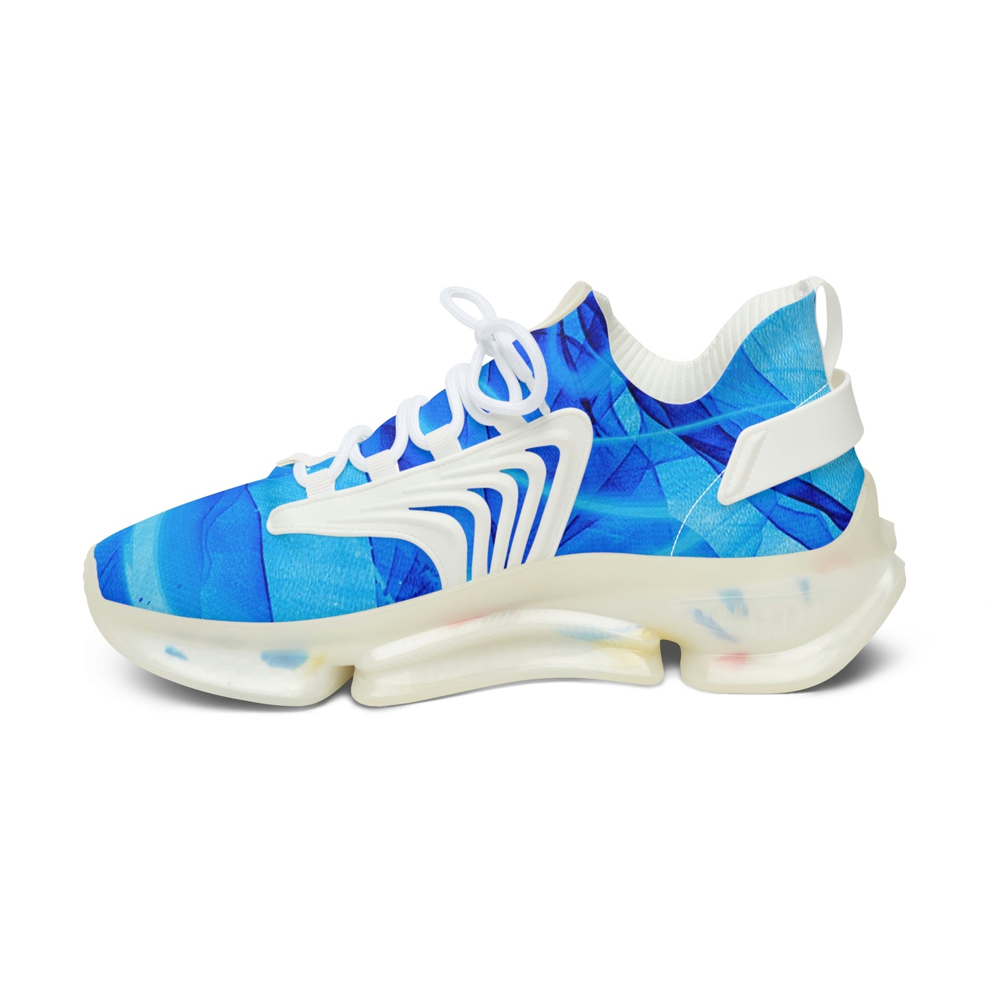 Marble Blue Women's Mesh Sneakers