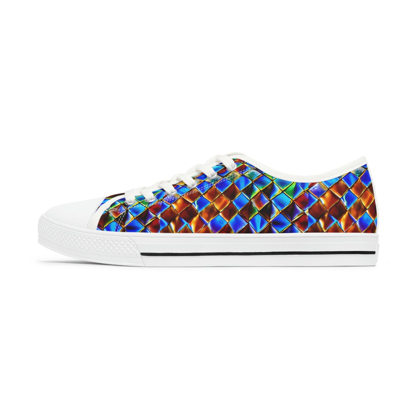 Mosaic Blue Women's Low Top Sneakers