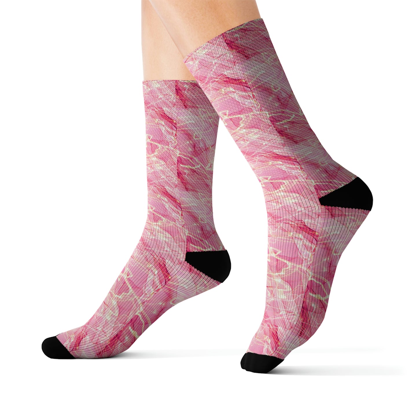 Pink Sublimation Socks