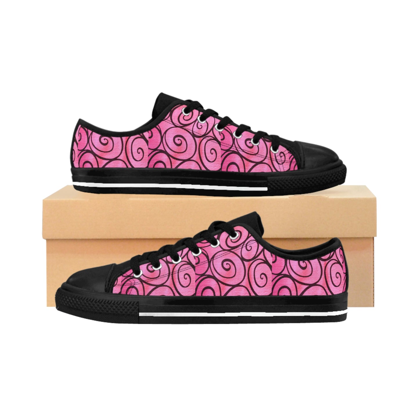 Pink Swirly Women's Sneakers