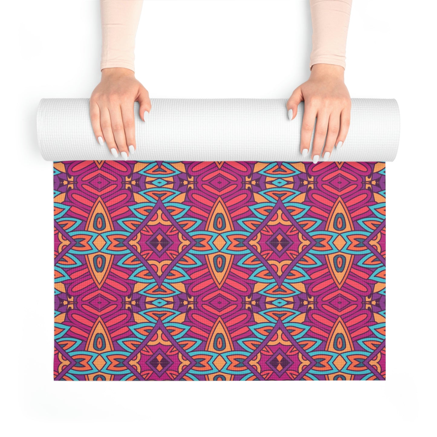 Mandala Pink Foam Yoga Mat