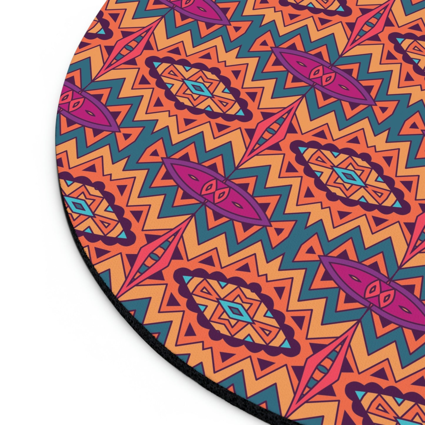 Orange Mandala Mouse Pad