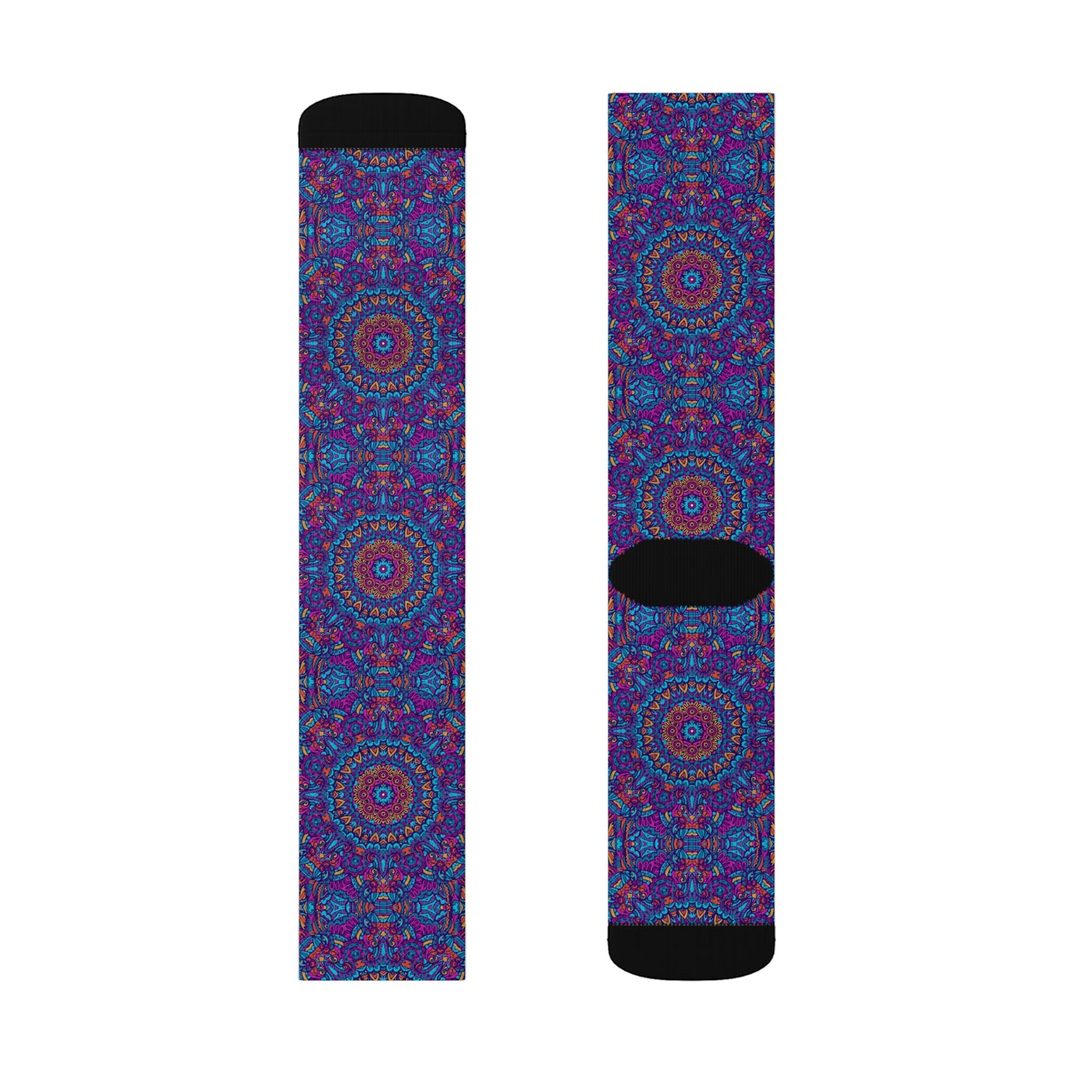 Mandala Blue Sublimation Socks